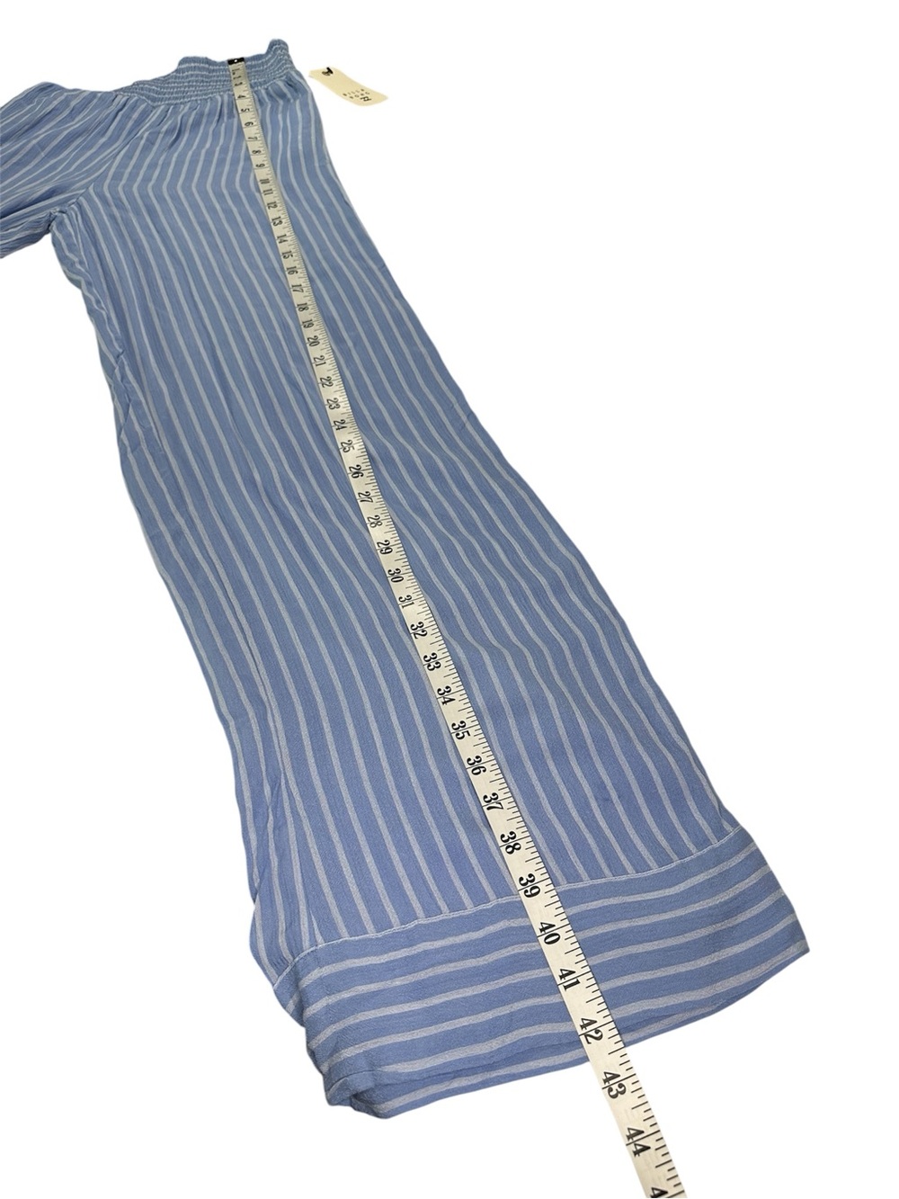 NWT Billabong Light Blue Striped Wide-Leg Pants - Women Size Small - Picture 10 of 16